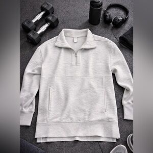 Reebok Gray Quarter-Zip Sweatshirt